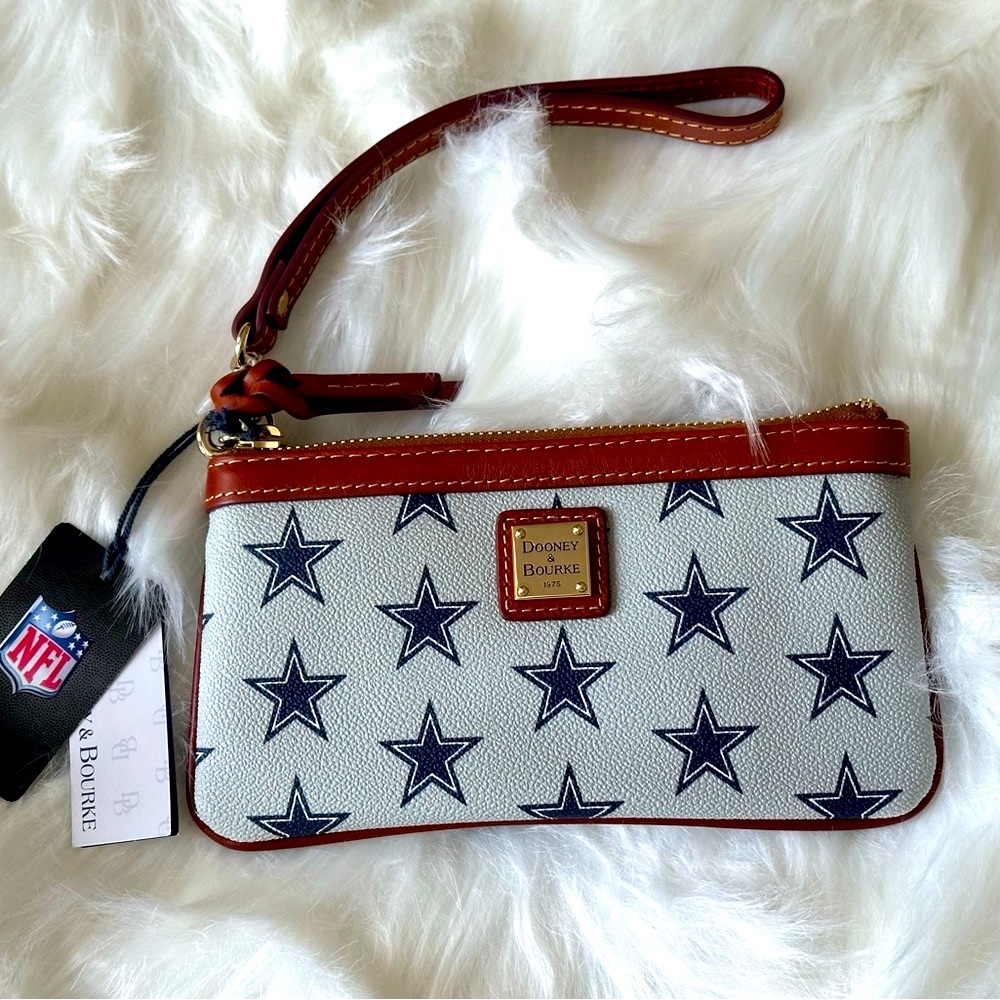 Dooney & Bourke White and Brown Clutch